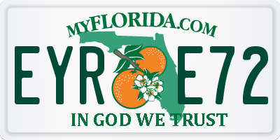 FL license plate EYRE72