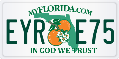 FL license plate EYRE75