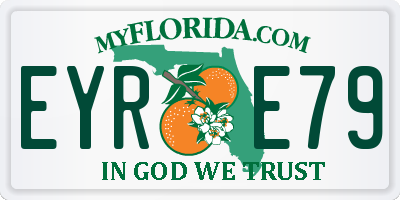 FL license plate EYRE79
