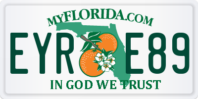 FL license plate EYRE89