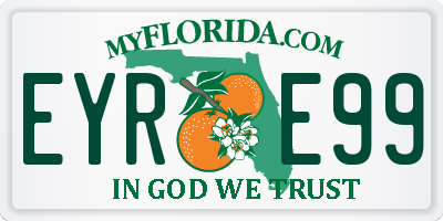 FL license plate EYRE99