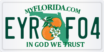 FL license plate EYRF04