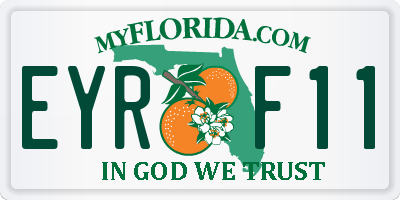 FL license plate EYRF11