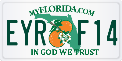 FL license plate EYRF14