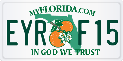 FL license plate EYRF15