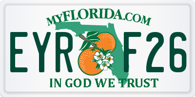 FL license plate EYRF26
