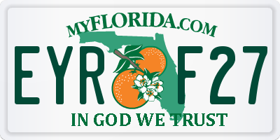 FL license plate EYRF27