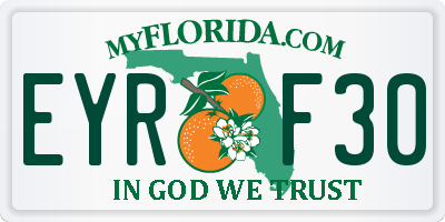 FL license plate EYRF30
