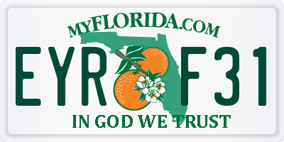 FL license plate EYRF31