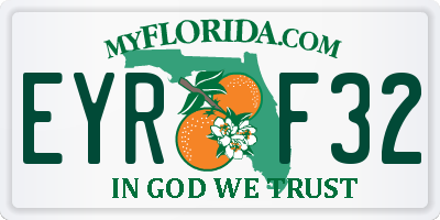 FL license plate EYRF32