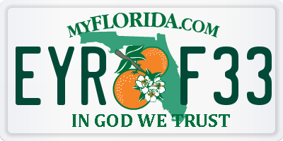 FL license plate EYRF33