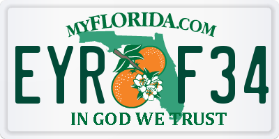 FL license plate EYRF34