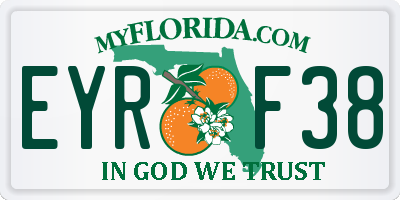 FL license plate EYRF38