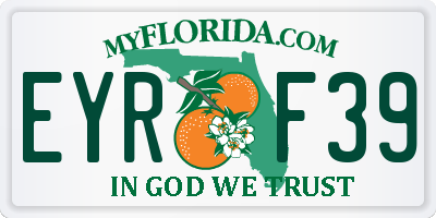 FL license plate EYRF39