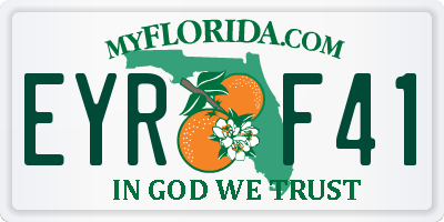 FL license plate EYRF41