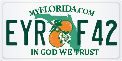 FL license plate EYRF42