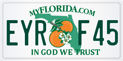 FL license plate EYRF45