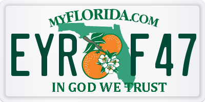 FL license plate EYRF47