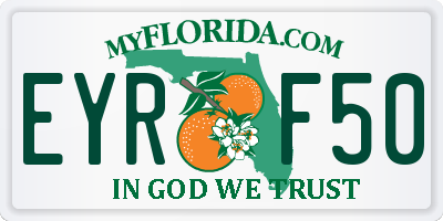 FL license plate EYRF50