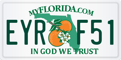 FL license plate EYRF51