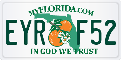 FL license plate EYRF52