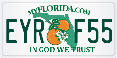 FL license plate EYRF55