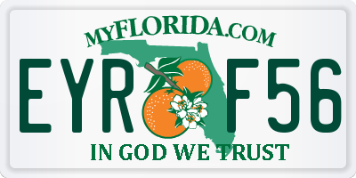 FL license plate EYRF56