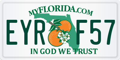 FL license plate EYRF57