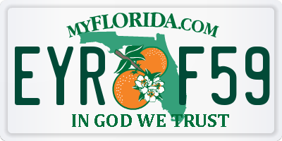 FL license plate EYRF59
