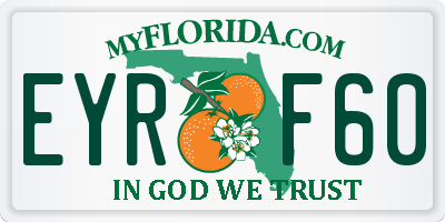 FL license plate EYRF60