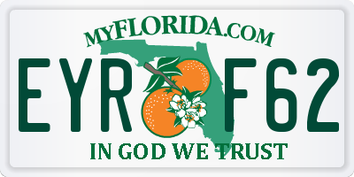 FL license plate EYRF62