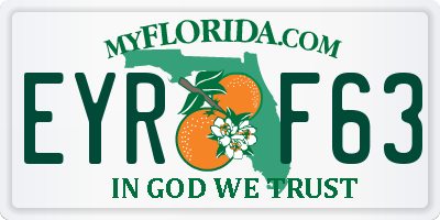 FL license plate EYRF63