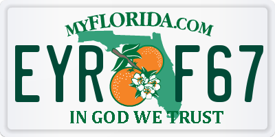 FL license plate EYRF67
