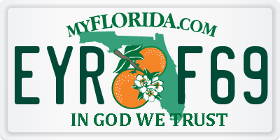 FL license plate EYRF69