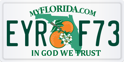 FL license plate EYRF73
