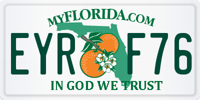 FL license plate EYRF76