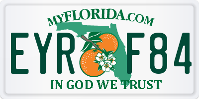 FL license plate EYRF84