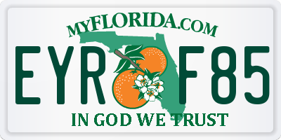 FL license plate EYRF85