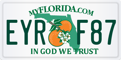 FL license plate EYRF87