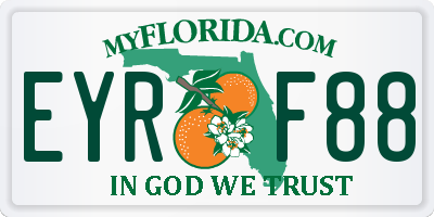 FL license plate EYRF88