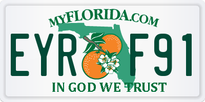 FL license plate EYRF91