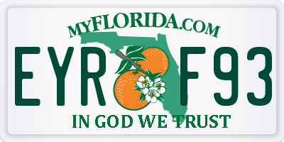 FL license plate EYRF93