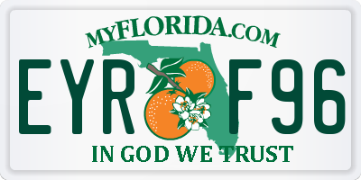FL license plate EYRF96