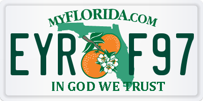 FL license plate EYRF97