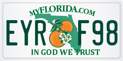 FL license plate EYRF98