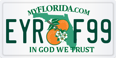 FL license plate EYRF99