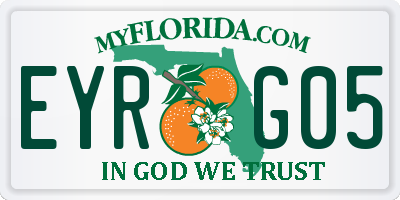 FL license plate EYRG05