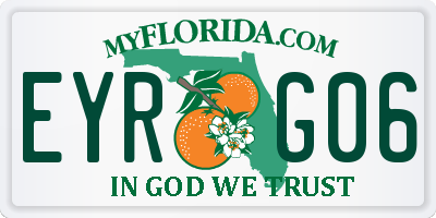 FL license plate EYRG06