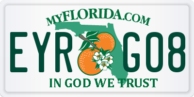 FL license plate EYRG08