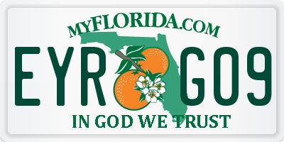 FL license plate EYRG09